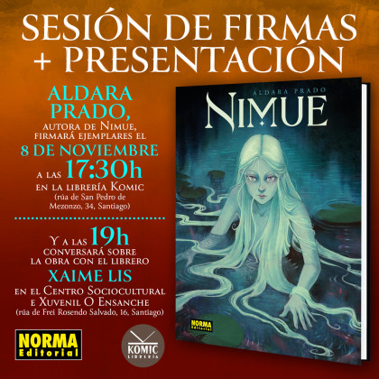 Presentación y sesión de firmas de 'NIMUE' con Aldara Prado en Santiago